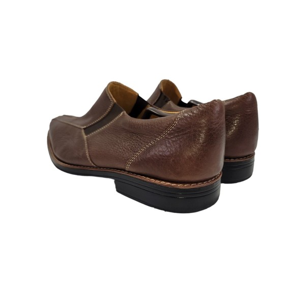 Sandro Moscoloni Men’s Brown Pebbled Leather Loafer Slip-ons Size 14 D - Picture 3 of 11